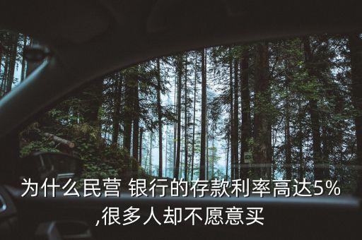 為什么民營 銀行的存款利率高達5%,很多人卻不愿意買