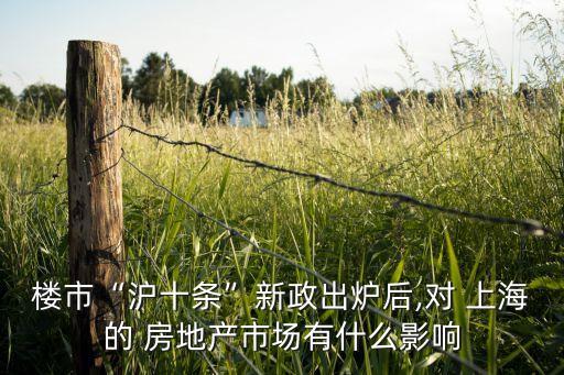 樓市“滬十條”新政出爐后,對(duì) 上海的 房地產(chǎn)市場(chǎng)有什么影響
