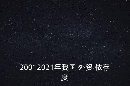 20012021年我國 外貿 依存度