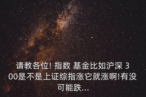 請(qǐng)教各位! 指數(shù) 基金比如滬深 300是不是上證綜指漲它就漲啊!有沒(méi)可能跌...