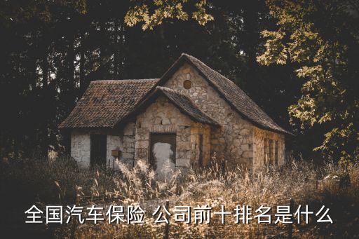車險公司排第一,最大的車險公司是哪一家