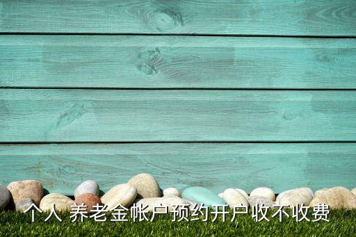 個(gè)人 養(yǎng)老金帳戶預(yù)約開戶收不收費(fèi)