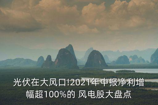 光伏在大風(fēng)口!2021年中報凈利增幅超100%的 風(fēng)電股大盤點