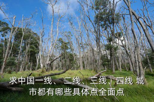 求中國一線、 二線、三線、四線 城市都有哪些具體點全面點