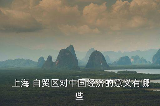  上海 自貿(mào)區(qū)對中國經(jīng)濟(jì)的意義有哪些