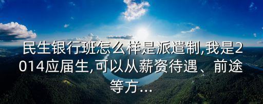  民生銀行班怎么樣是派遣制,我是2014應(yīng)屆生,可以從薪資待遇、前途等方...