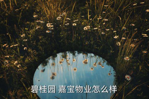 碧桂園 嘉寶物業(yè)怎么樣