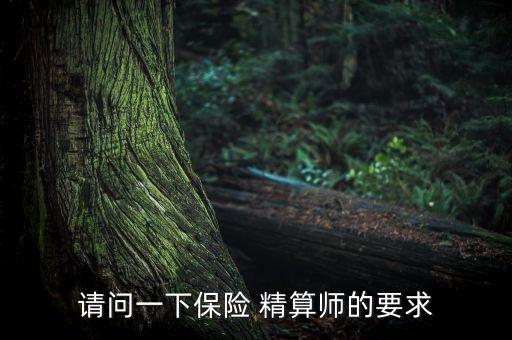 請問一下保險(xiǎn) 精算師的要求