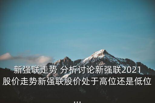 新強(qiáng)聯(lián)走勢 分析討論新強(qiáng)聯(lián)2021股價走勢新強(qiáng)聯(lián)股價處于高位還是低位...