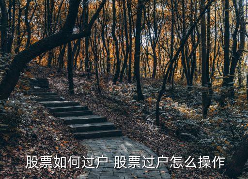  股票如何過(guò)戶(hù) 股票過(guò)戶(hù)怎么操作