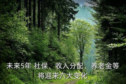 未來5年 社保、收入分配、養(yǎng)老金等將迎來六大變化