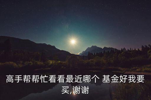 高手幫幫忙看看最近哪個(gè) 基金好我要買(mǎi),謝謝