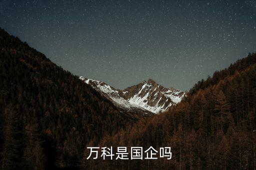  萬科是國(guó)企嗎