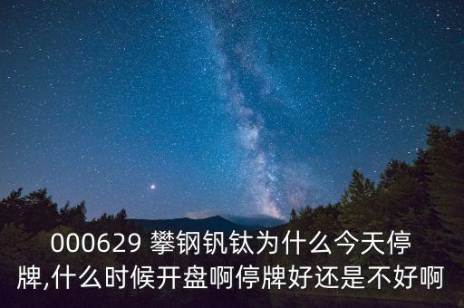 000629 攀鋼釩鈦為什么今天停牌,什么時(shí)候開(kāi)盤啊停牌好還是不好啊