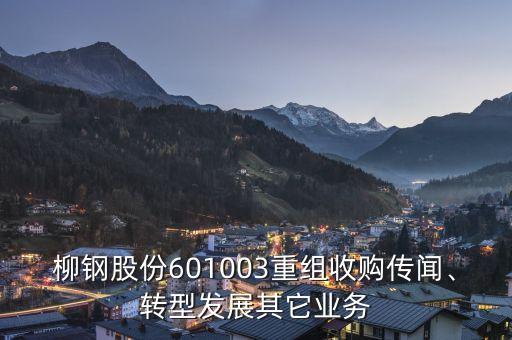 柳鋼股份601003重組收購傳聞、轉(zhuǎn)型發(fā)展其它業(yè)務(wù)