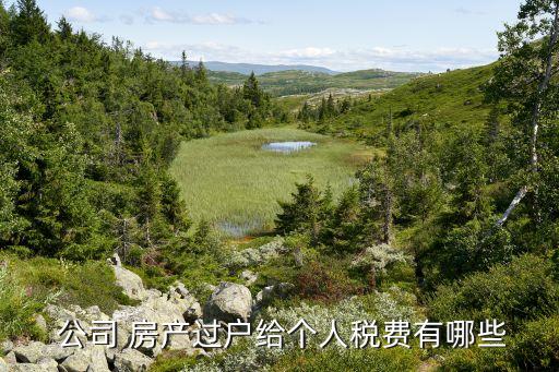 公司 房產(chǎn)過(guò)戶(hù)給個(gè)人稅費(fèi)有哪些