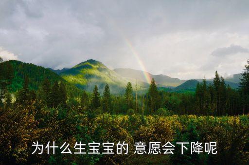 為什么生寶寶的 意愿會下降呢