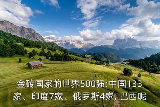 金磚國家的世界500強:中國133家、印度7家、俄羅斯4家, 巴西呢