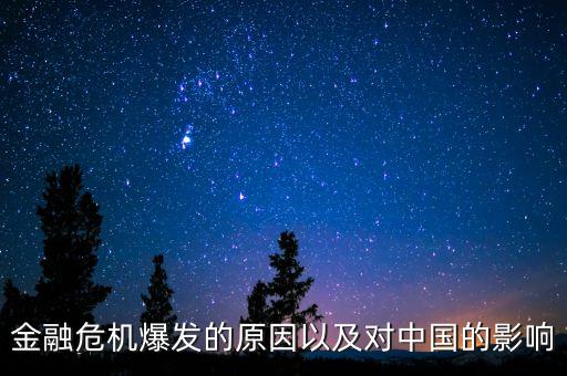 金融危機(jī)爆發(fā)的原因以及對(duì)中國(guó)的影響