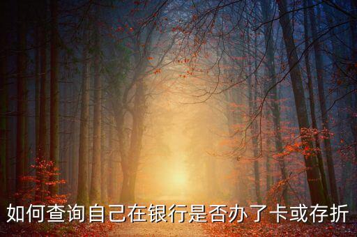如何查詢(xún)自己在銀行是否辦了卡或存折