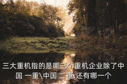 中國一重和二重的對(duì)比
