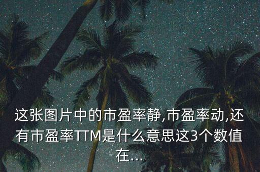 這張圖片中的市盈率靜,市盈率動,還有市盈率TTM是什么意思這3個(gè)數(shù)值在...
