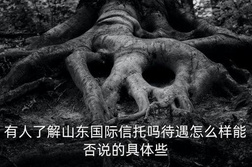 有人了解山東國(guó)際信托嗎待遇怎么樣能否說(shuō)的具體些