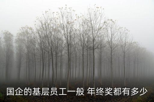 國(guó)企的基層員工一般 年終獎(jiǎng)都有多少