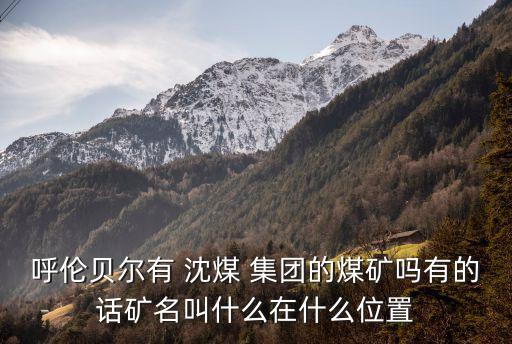 呼倫貝爾有 沈煤 集團(tuán)的煤礦嗎有的話(huà)礦名叫什么在什么位置