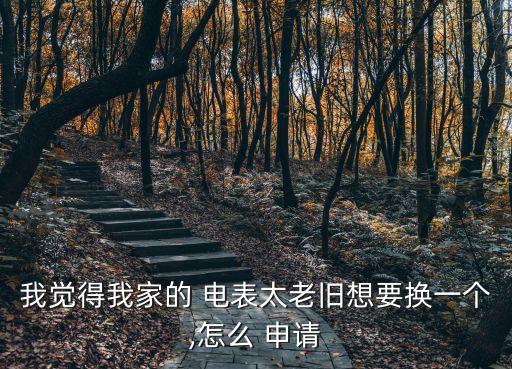我覺得我家的 電表太老舊想要換一個(gè),怎么 申請
