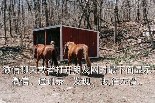 微信聊天或者打開朋友圈時最下面顯示微信、通訊錄、發(fā)現(xiàn)、我,往左滑...