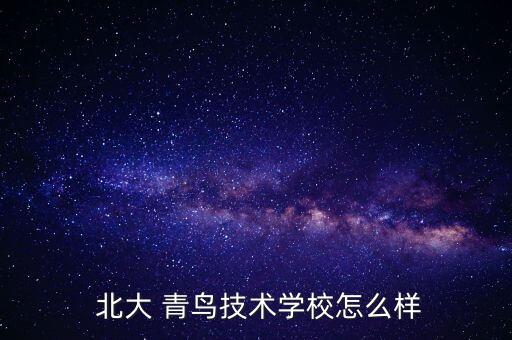  北大 青鳥技術(shù)學校怎么樣
