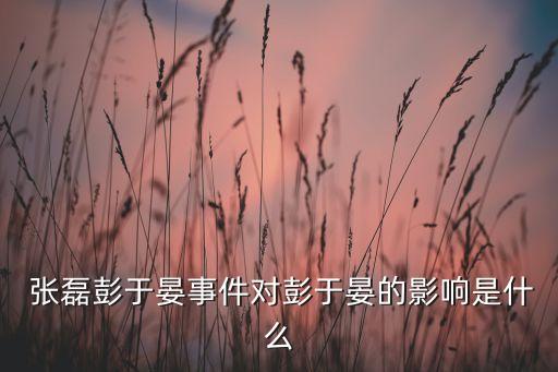  張磊彭于晏事件對(duì)彭于晏的影響是什么