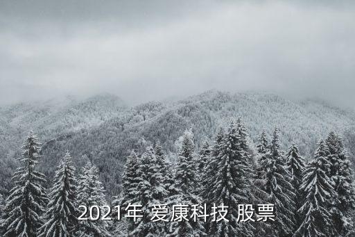 2021年 愛(ài)康科技 股票