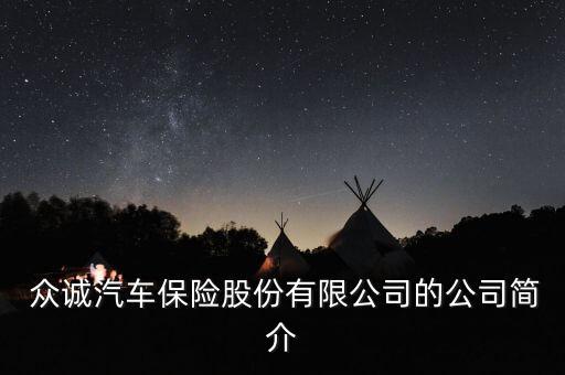  眾誠汽車保險股份有限公司的公司簡介