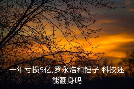 一年虧損5億,羅永浩和錘子 科技還能翻身嗎