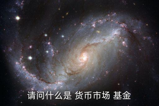 請(qǐng)問什么是 貨幣市場(chǎng) 基金
