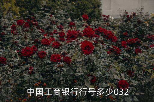  中國(guó)工商銀行行號(hào)多少032