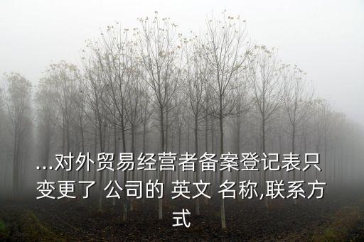 變更公司英文名稱,公司的英文名稱需要注冊嗎?