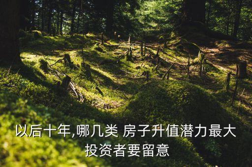 以后十年,哪幾類(lèi) 房子升值潛力最大 投資者要留意