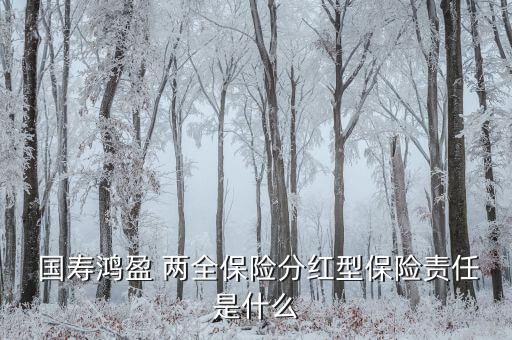  國壽鴻盈 兩全保險(xiǎn)分紅型保險(xiǎn)責(zé)任是什么