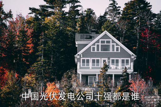 中國光伏發(fā)電公司十強都是誰