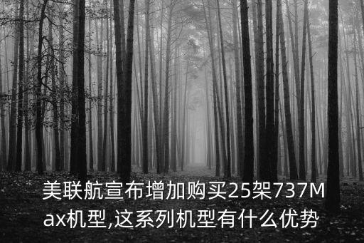  美聯(lián)航宣布增加購(gòu)買(mǎi)25架737Max機(jī)型,這系列機(jī)型有什么優(yōu)勢(shì)