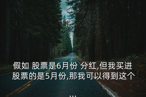 假如 股票是6月份 分紅,但我買進(jìn) 股票的是5月份,那我可以得到這個...