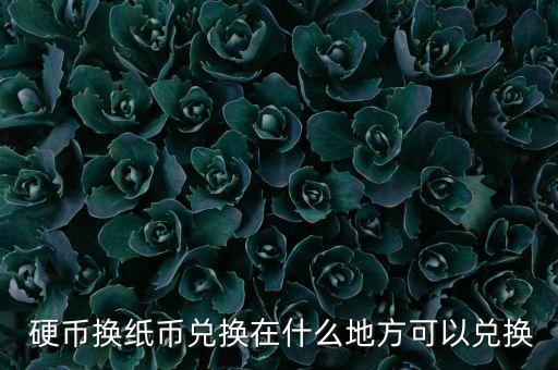  硬幣換紙幣兌換在什么地方可以?xún)稉Q