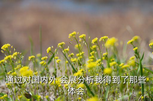 通過對國內(nèi)外 會(huì)展分析我得到了那些體會(huì)
