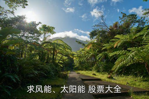 求風(fēng)能、太陽(yáng)能 股票大全