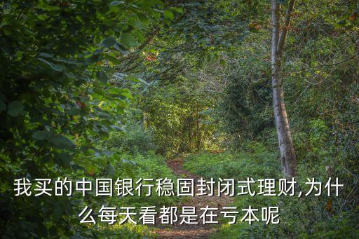 我買的中國(guó)銀行穩(wěn)固封閉式理財(cái),為什么每天看都是在虧本呢