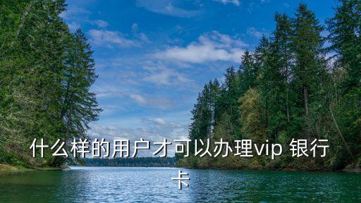 什么樣的用戶才可以辦理vip 銀行卡