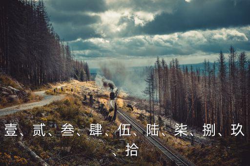 壹、貳、叁、肆、伍、陸、柒、捌、玖、拾